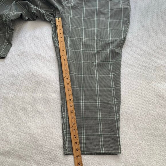 NEW Ava & Viv black white plaid print mid-rise comfort waist stretch ankle pants - Picture 12 of 12